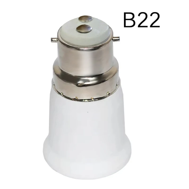 B22 to E27 Bulb Socket High Quality Lamp Base Converter Adapter PC Fireproof Lamp Holder for Led Corn Bulb Spotlight 110V 220V