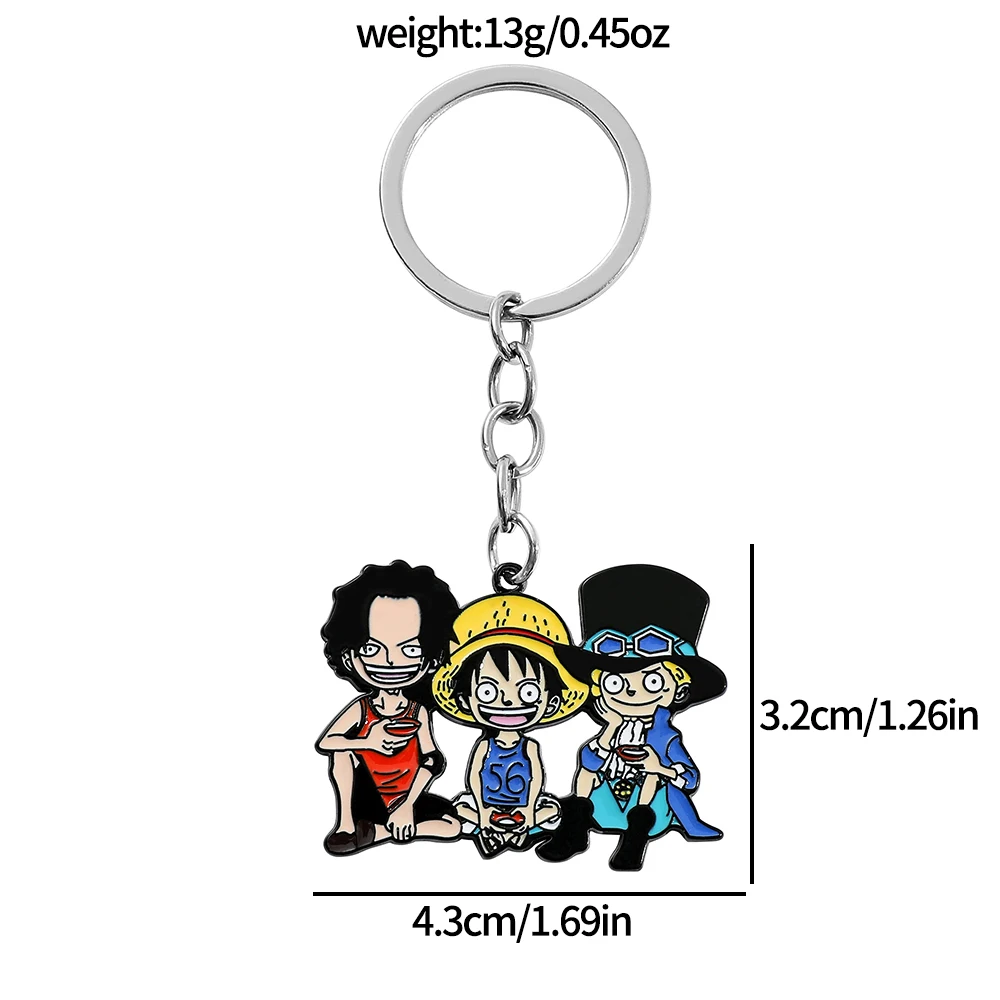 One Piece Anime Keychain - Usopp Monkey D. Luffy & Roronoa Zoro Cartoon Bag Pendants for Fans And Friends Gift