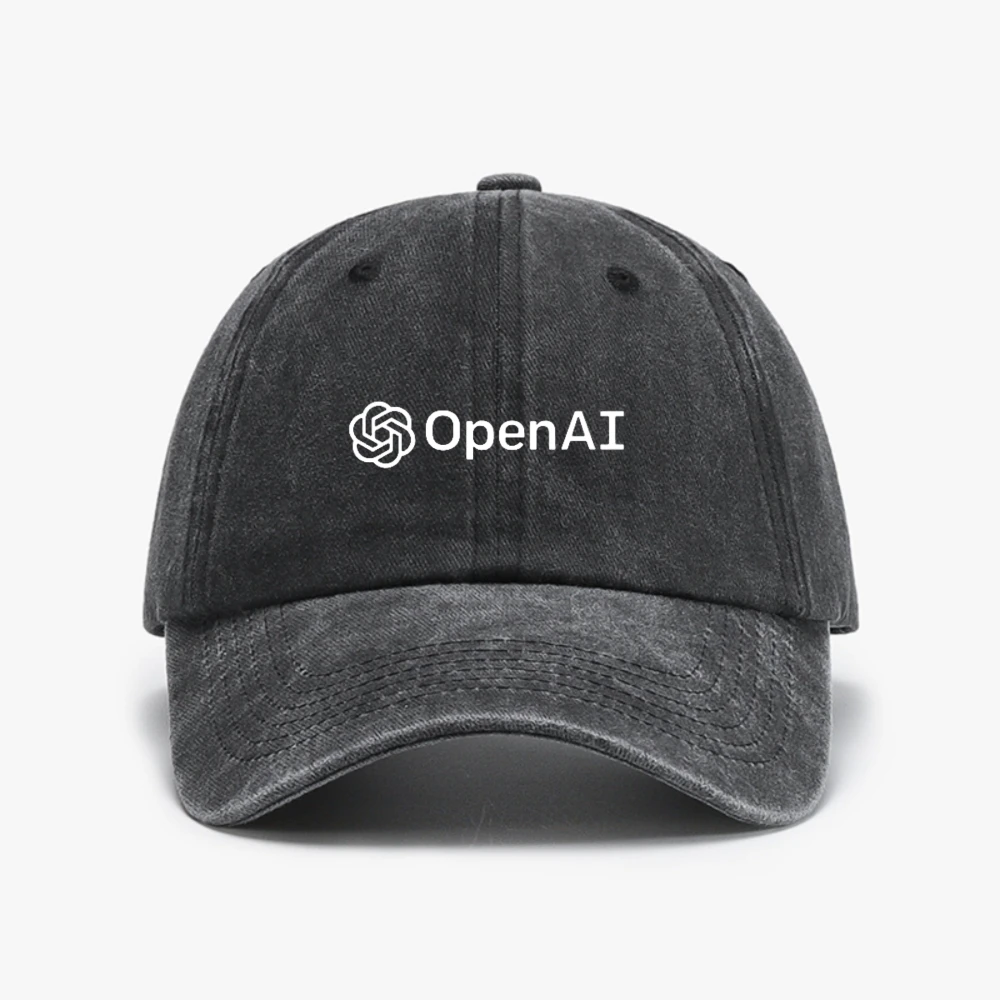 

Openai cap for Men Women Vintage Washed Denim Baseball Cap Fashion pop adjustable snapback hats casquette