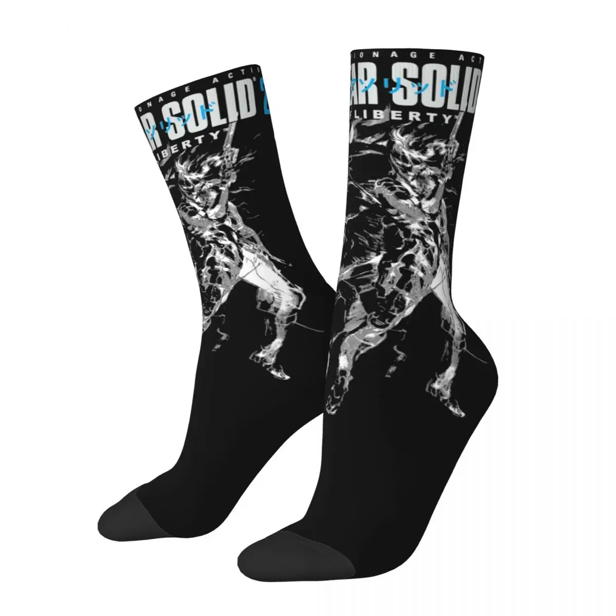 Cool Unisex MGS2 Metal Gear Solid Dress Socks Gamer Gaming Product Crew Socks Soft Wonderful Gifts