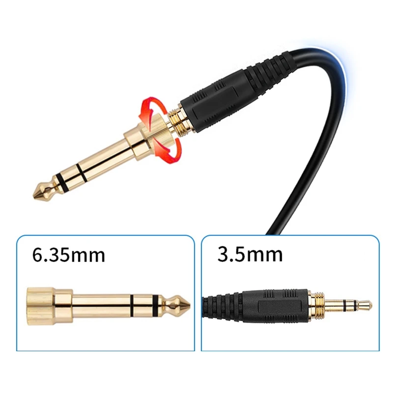 استبدال كابل الصوت ل الصوت-تكنيكا ATH M50X M40X M60X M70X سماعة كابل العالمي سماعة سلك مع 6.5 مللي متر محول