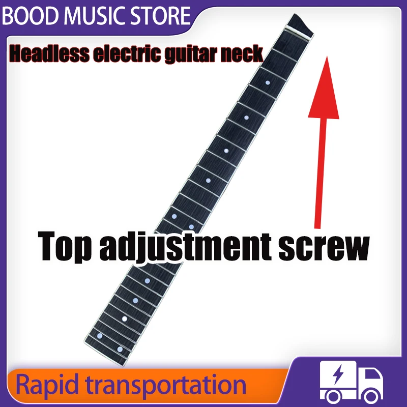 Headless Electric Guitar Neck 6 Strings Rosewood Fingerboard Top adjustment screw 24 Frets Canadian Maple