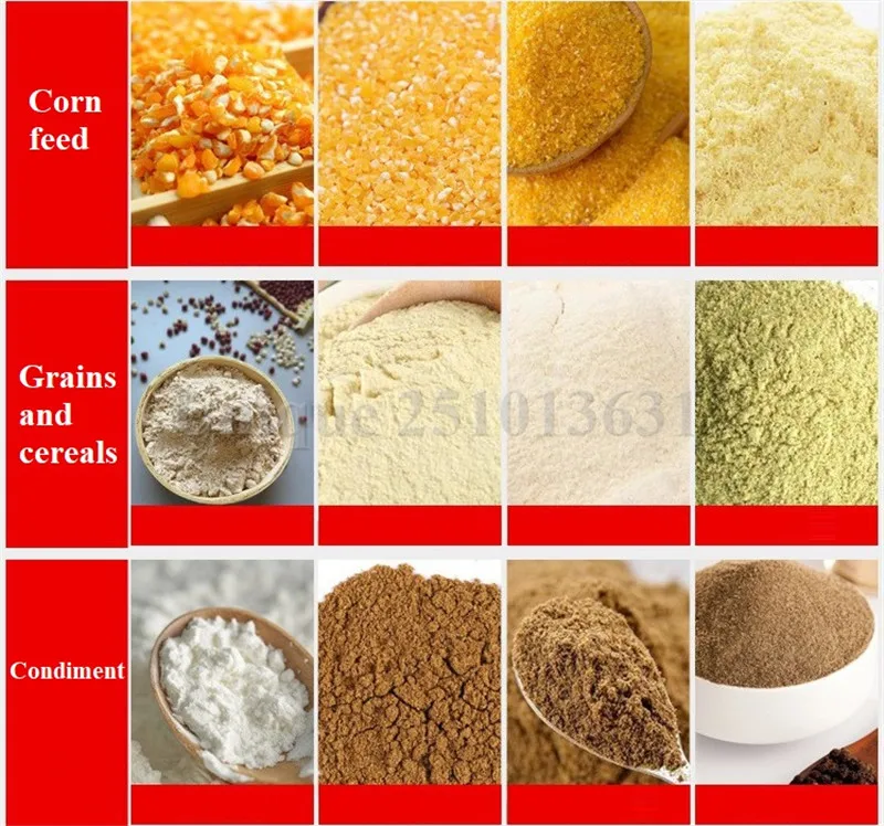 Multifunction Electric Wheat Grain Milling Crushing Grinding Machine Corn Maize Flour Mill Grinder