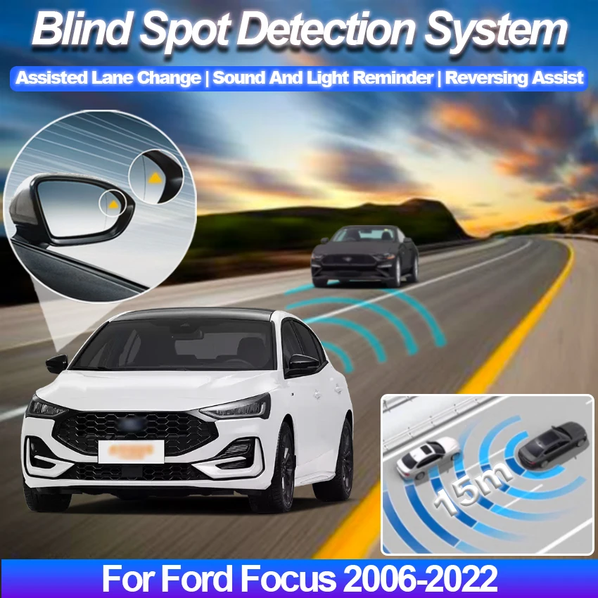 Radar Detector For Car Blind Spot Monitoring System BSD BSA BSM Parking Sensor Assist Lane Changing For Ford Focus 2006-2025