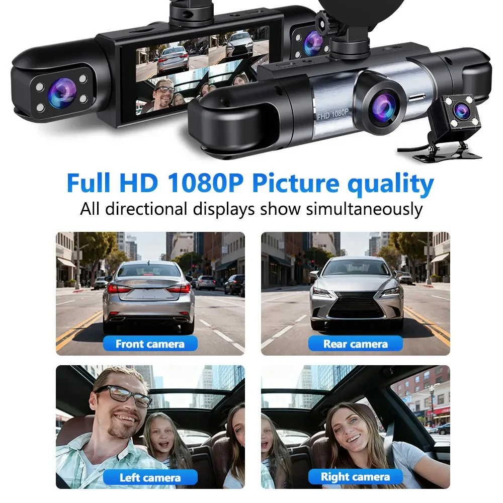 Hot Cross Border Best Seller 1080P Four Channel Dash Cam WIFI Connected Night Vision Parking Reverse Camera for Car
