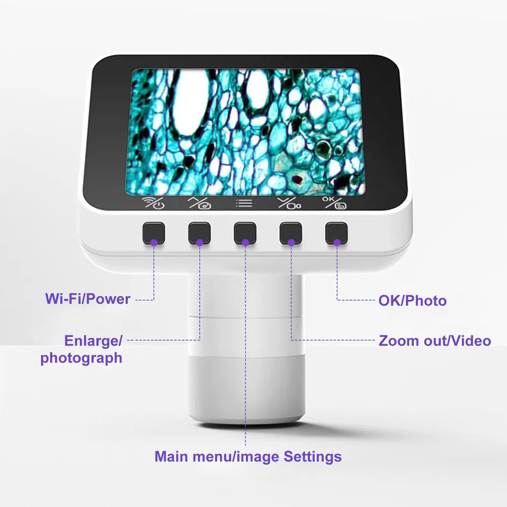 Ocular de câmera eletrônica WiFi |   Tela IPS HD de 2,8" para visualização clara – adequada para telescópio astronômico, monocular e microscópio