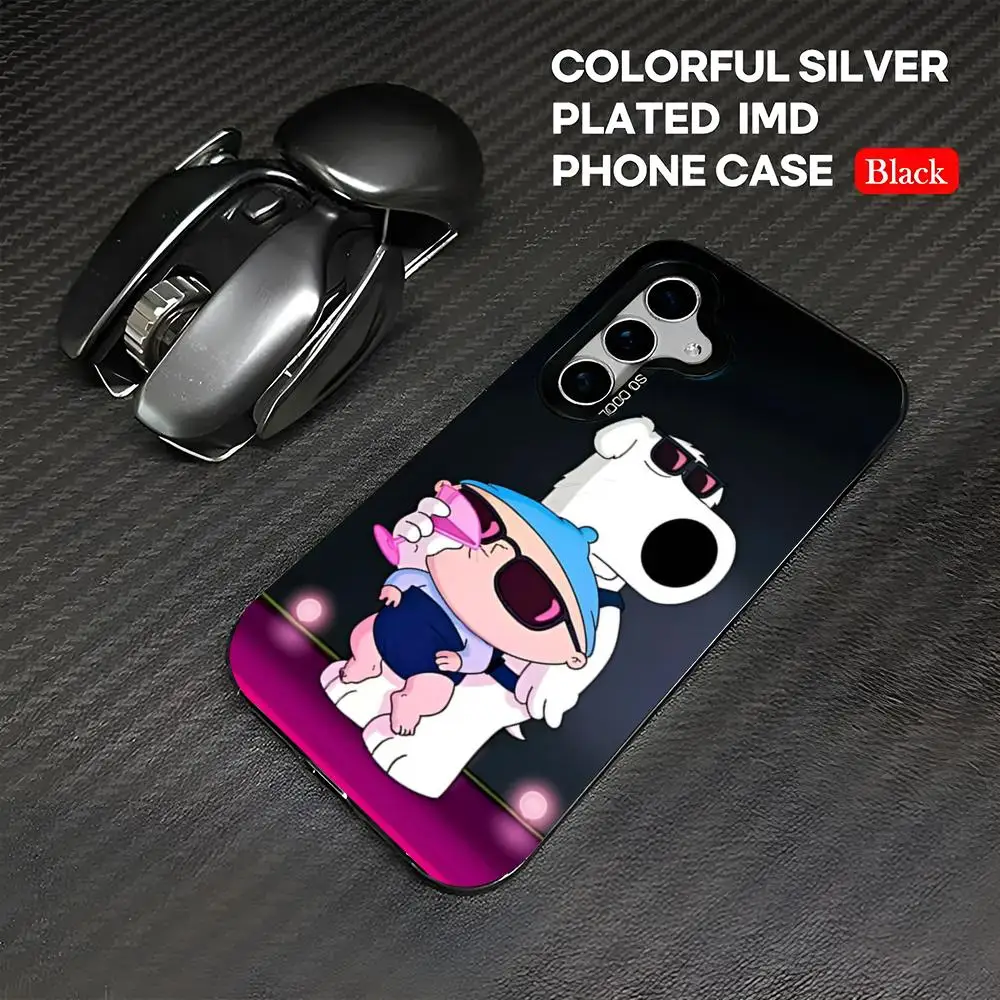 P-Peter Family G-Guy Phone Case Celulares S25 Case IMD Colorful Phone Case Silver Cover Suitable For Amsung Galaxy S24 S23 S22