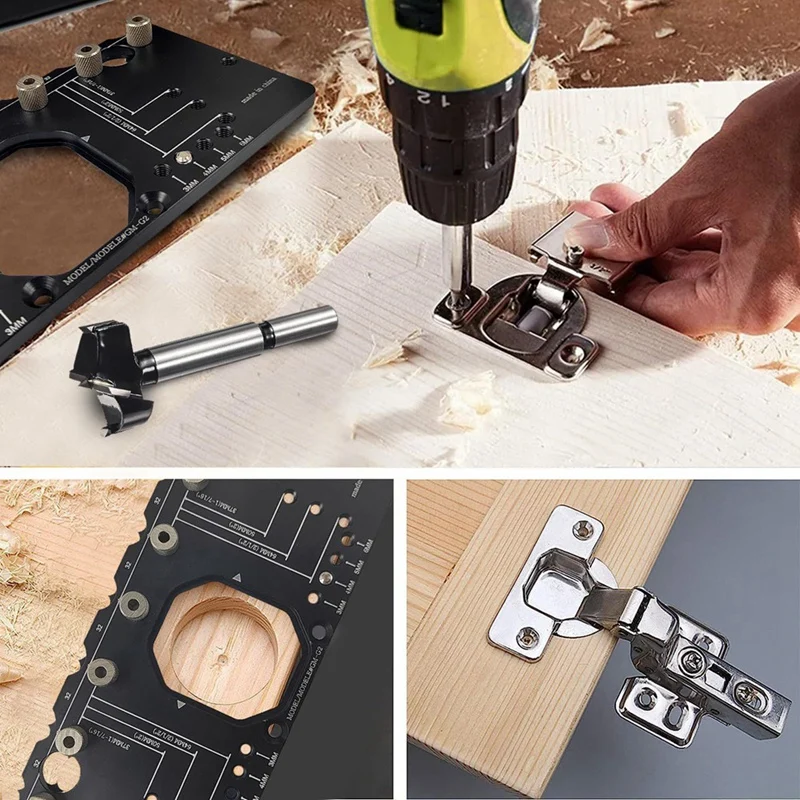 35-мм монтажный приспособление для петель шкафа, направляющая для сверления полки, локатор для установки петель шкафа, дырокол для деревообрабатывающих петель