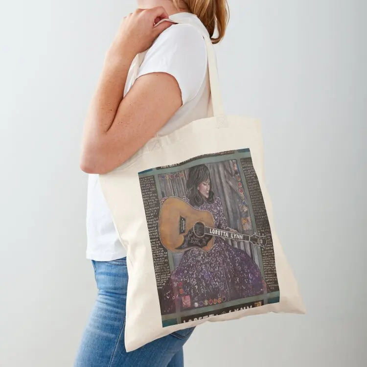 

Loretta Lynn Tote Bag Handbags women Cloth bags Canvas shoulder bag Lady bag