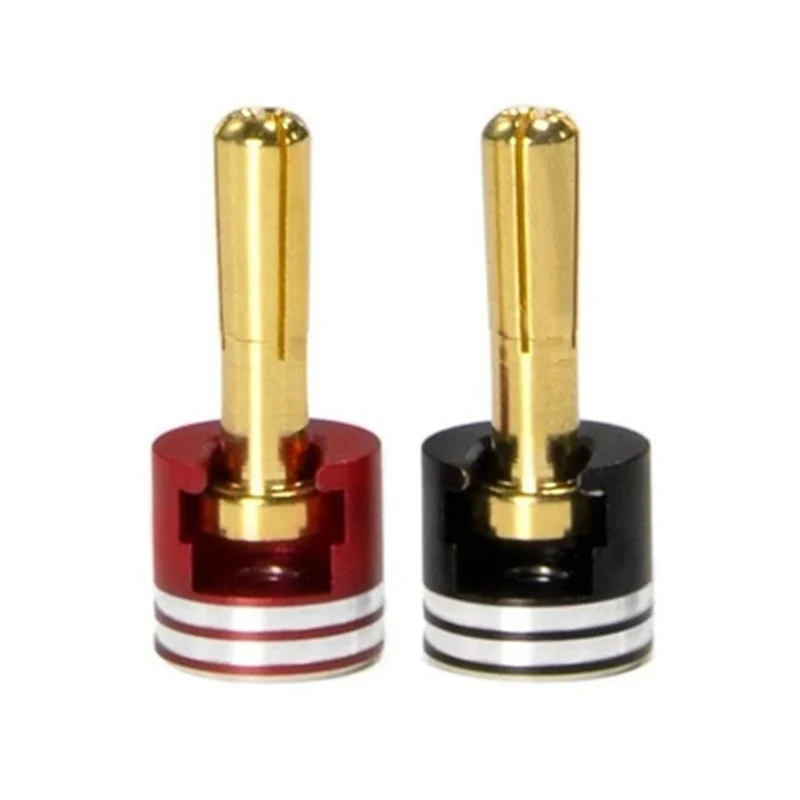 ABVJ-Welding-Free Hard Shell Metal Heatsink Bullet Plugs & Grips 4Mm/5Mm Set For 1/10 Off-Road Truck RC Car Upgrade Parts