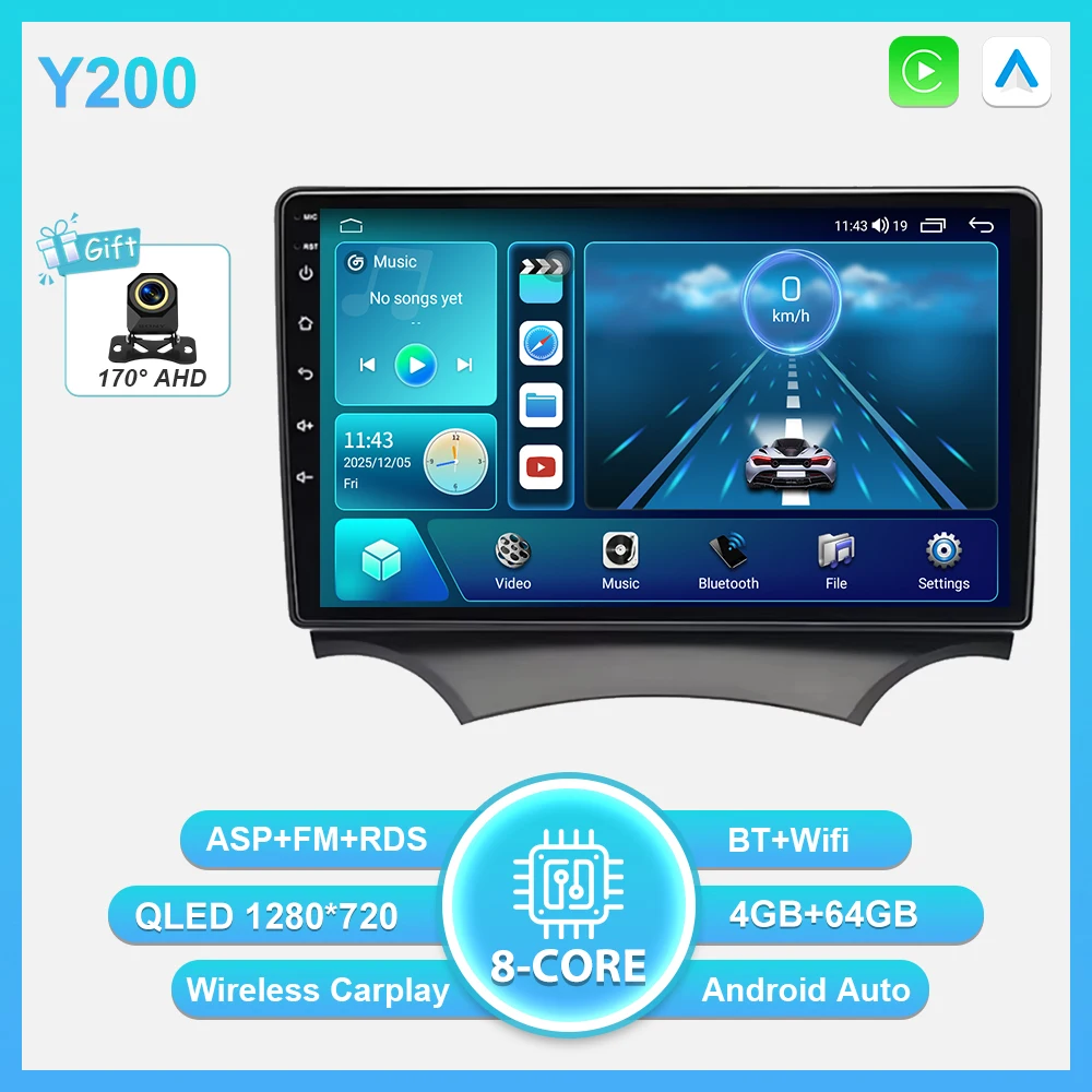 Android 16 Auto autoradio voor Ford Ka 2008 2009 2010 2011 2012 2013 2014 Carplay multimediaspeler stereo GPS head unit DSP BT