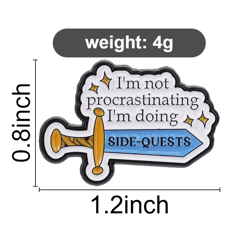 14 verschiedene Emaille-Pins mit müden Memes, Broschen mit Prokrastinations-Humor, Enten- und Schnecken-Abzeichen, lustiger Schmuck mit faulender Katze und Frosch, Geschenk für Freunde – Detail 7