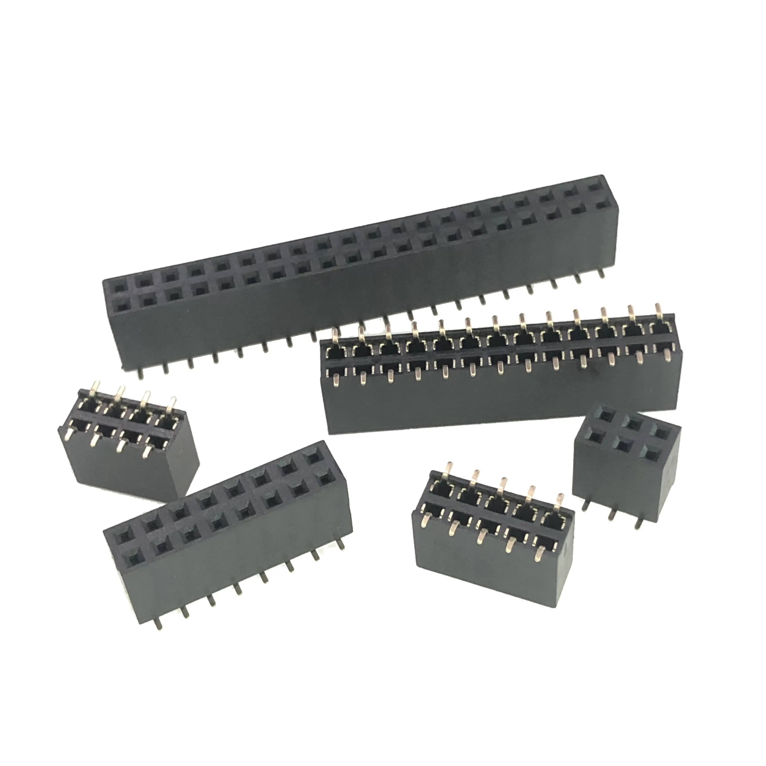 

10PCS SMD Connector,SMT Connector SMT Socket, SMD Header Female 2.54MM pitch 2X2P-40P, gold plating, high temperature resistant