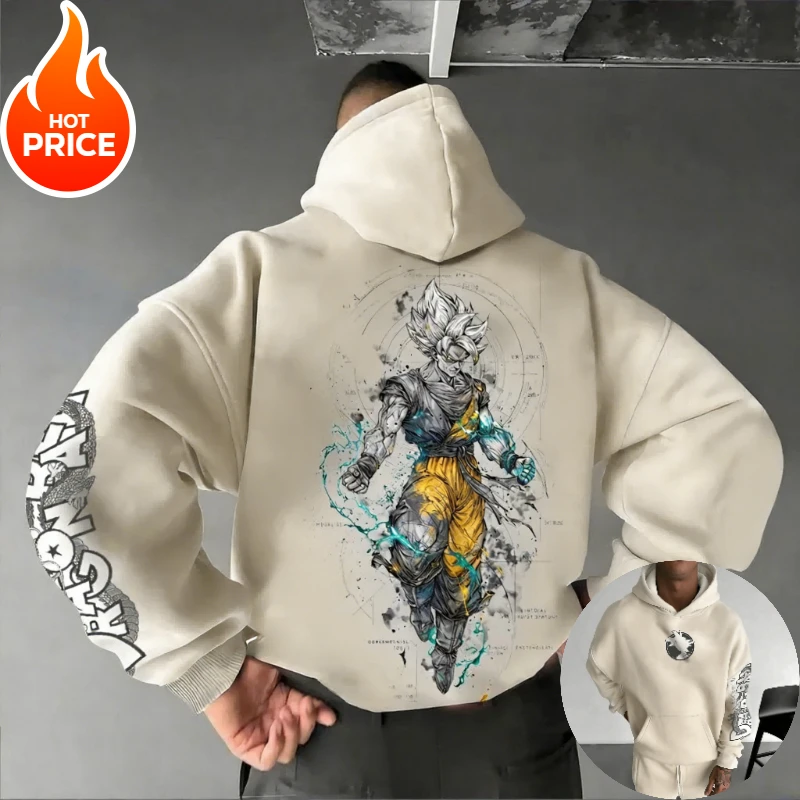 

Dragon Ball Super Saiyan Son Goku Harajuku Streetwear Men Vintage Hoodie Winter Women Oversized Hooded Sweatshirt Long Sleeve