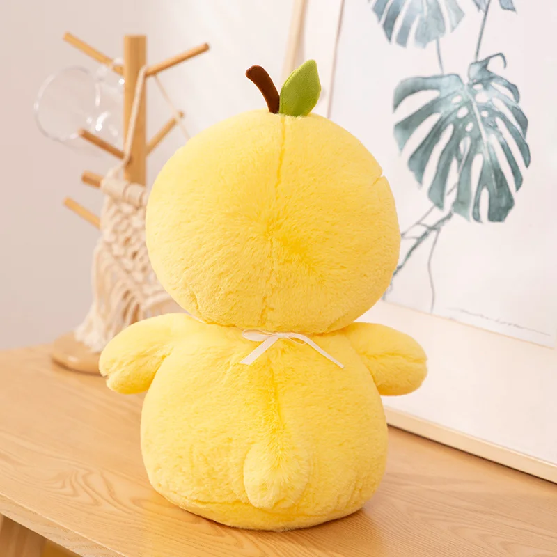 Yellow Chick With Bib Cute Cartoon Plush Toys Boys Girls Sleeping Plush Pillow Lovely Chick Stuffed Dolls Car Sofa Decoration