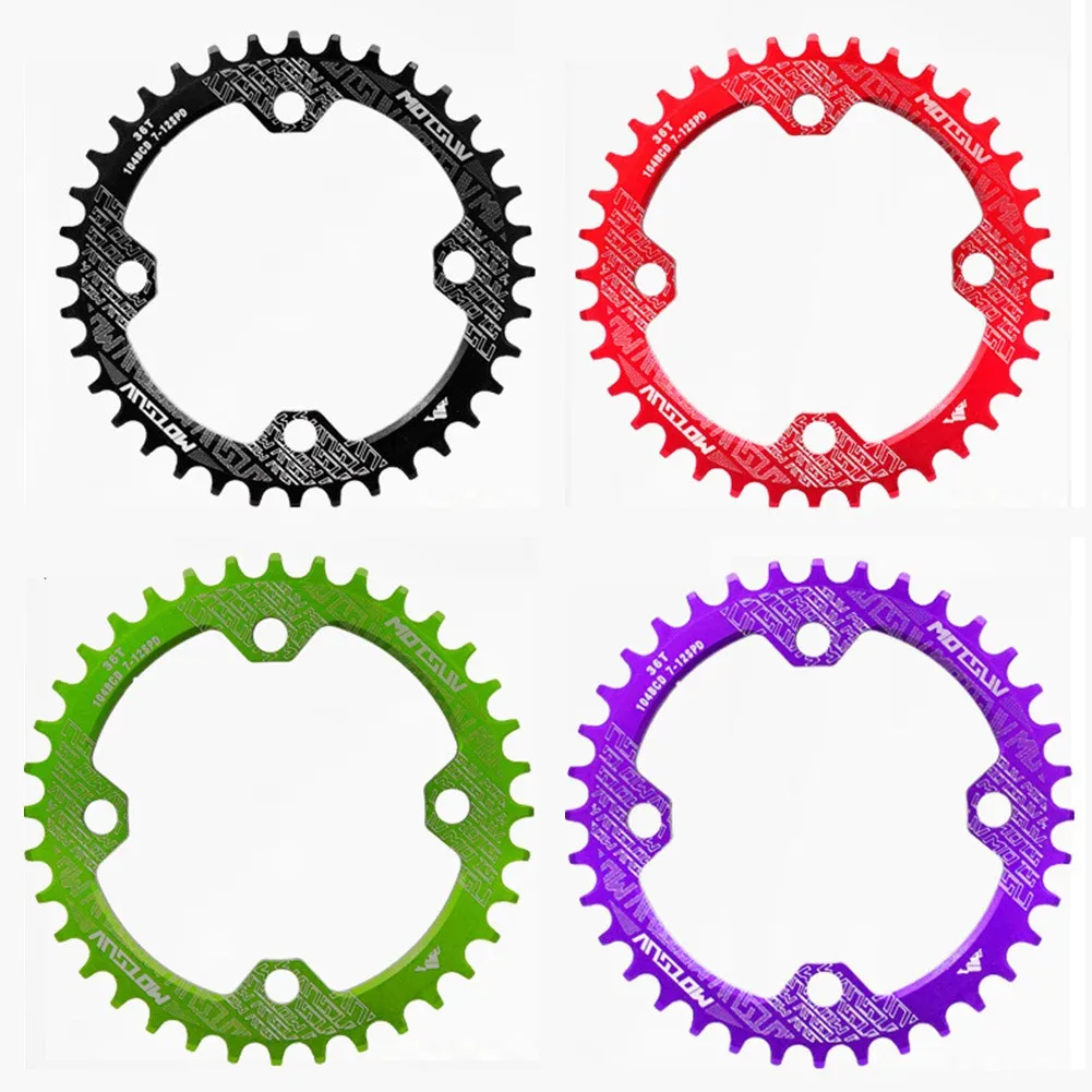 Bicycle Chainwheel 104bcd 32-38T MTB Bike Chainring Narrow Wide Round Road Bike Crown Plate Parts Cycling Crank Chainring