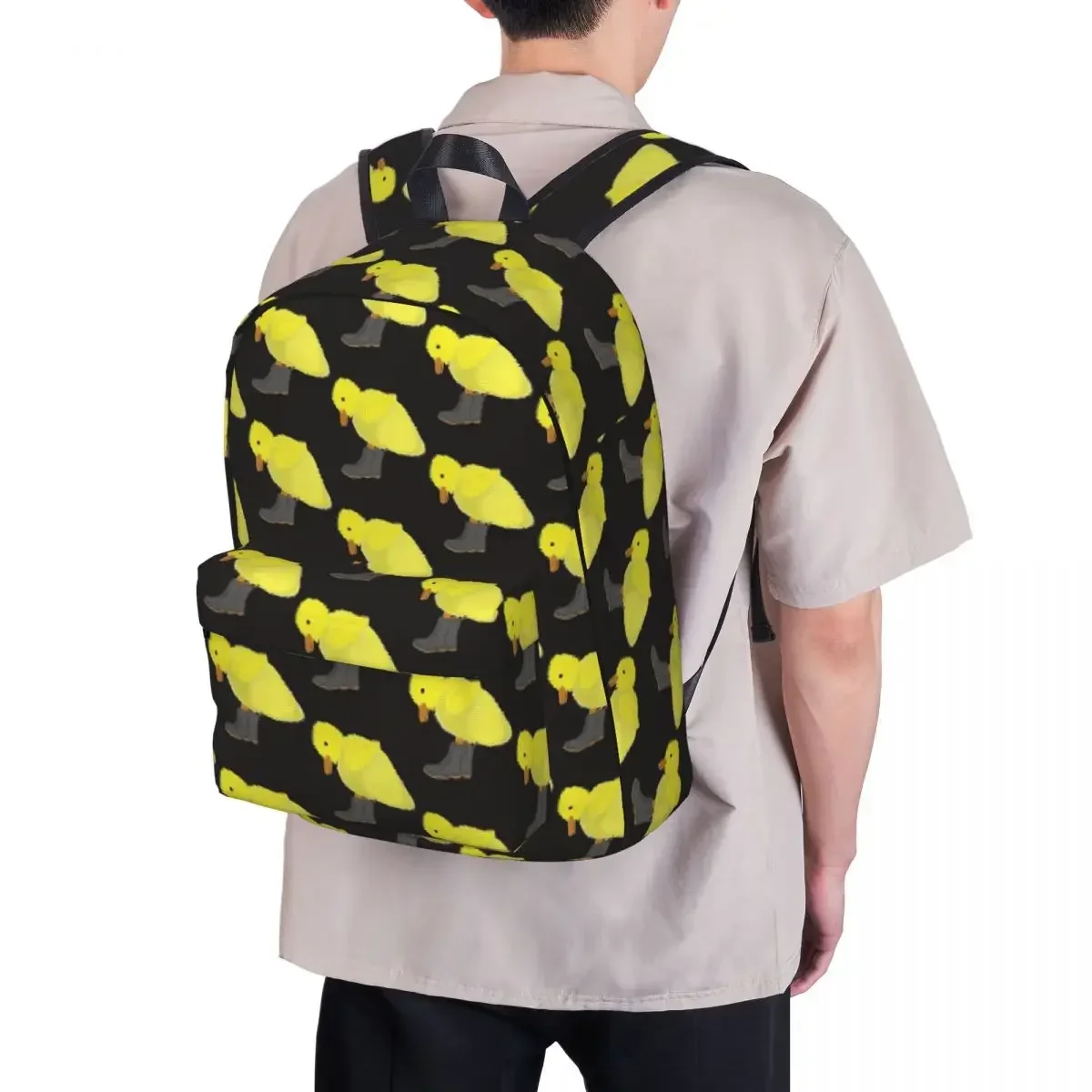 Duck In Docs Backpack Boy Girl Bookbag Students School Bag Cartoon Kids Rucksack Laptop Rucksack Shoulder Bag Large Capacity