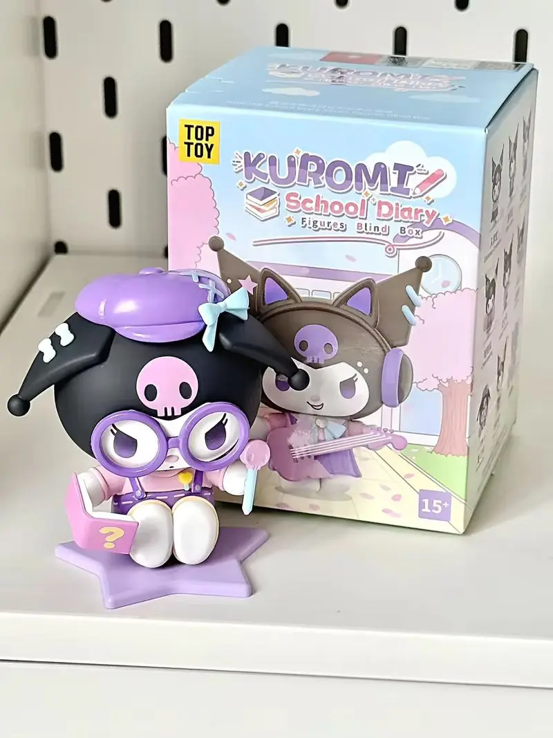 Toptoy Kuromi Campus Diary Series Figurine Blind Box Trendy Collectible Tabletop Decoration Birthday Gift