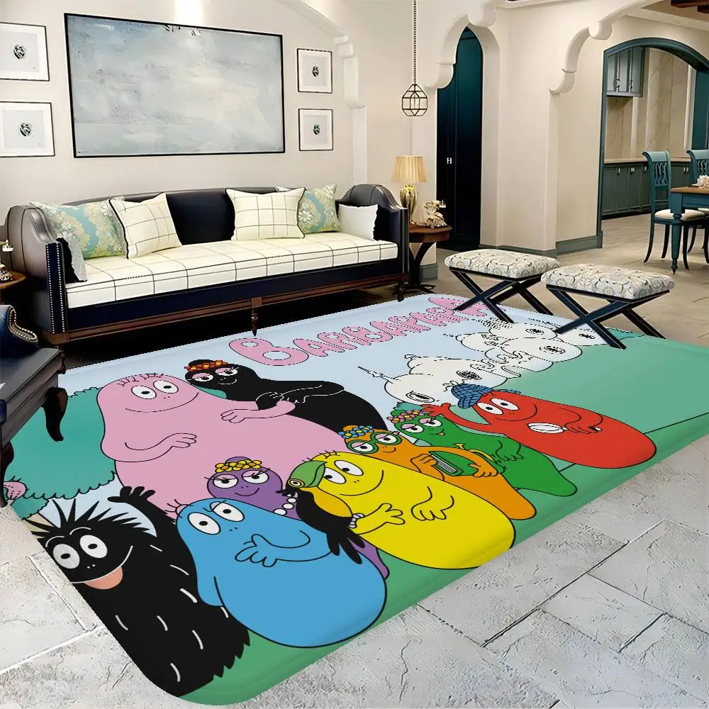 Children Barbapapa Animation Entrance Door Mat Nordic Style Bedroom Living Room Doormat Home Balcony Anti-Slip Modern Home Decor