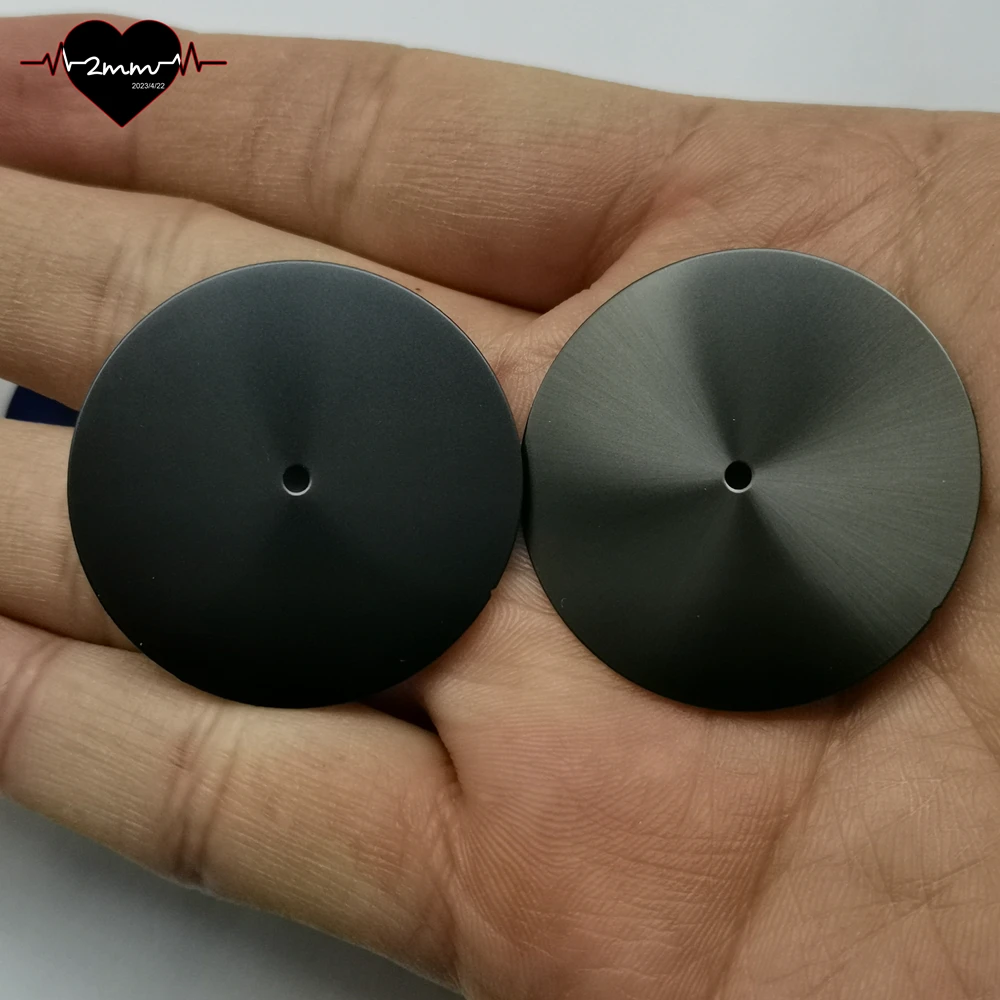 قرص ساعة فارغ 35 ملم وجه ساعة أمة الله أسود، أخضر، رمادي، أزرق اللون لحركة NH39 قرص ساعة أشعة الشمس