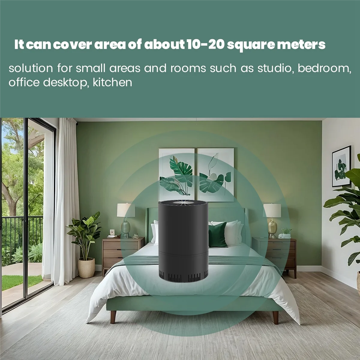 Purificateur d'air chaud maison détecteur de fumée automatique filtre Hepa purificateur d'air de voiture câble USB à faible bruit avec veilleuse bureau noir