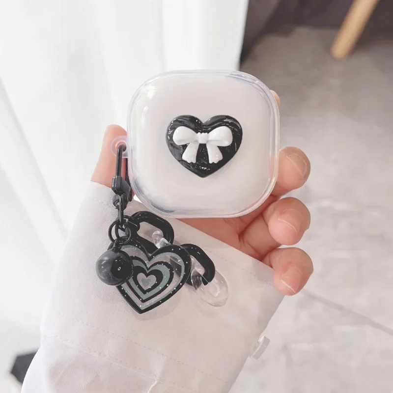 สําหรับ Baseus E16 กรณีน่ารัก Love/Angel จี้ซิลิโคนโปร่งใส TPU หูฟังสําหรับ BASEUS E16 ฝาครอบ