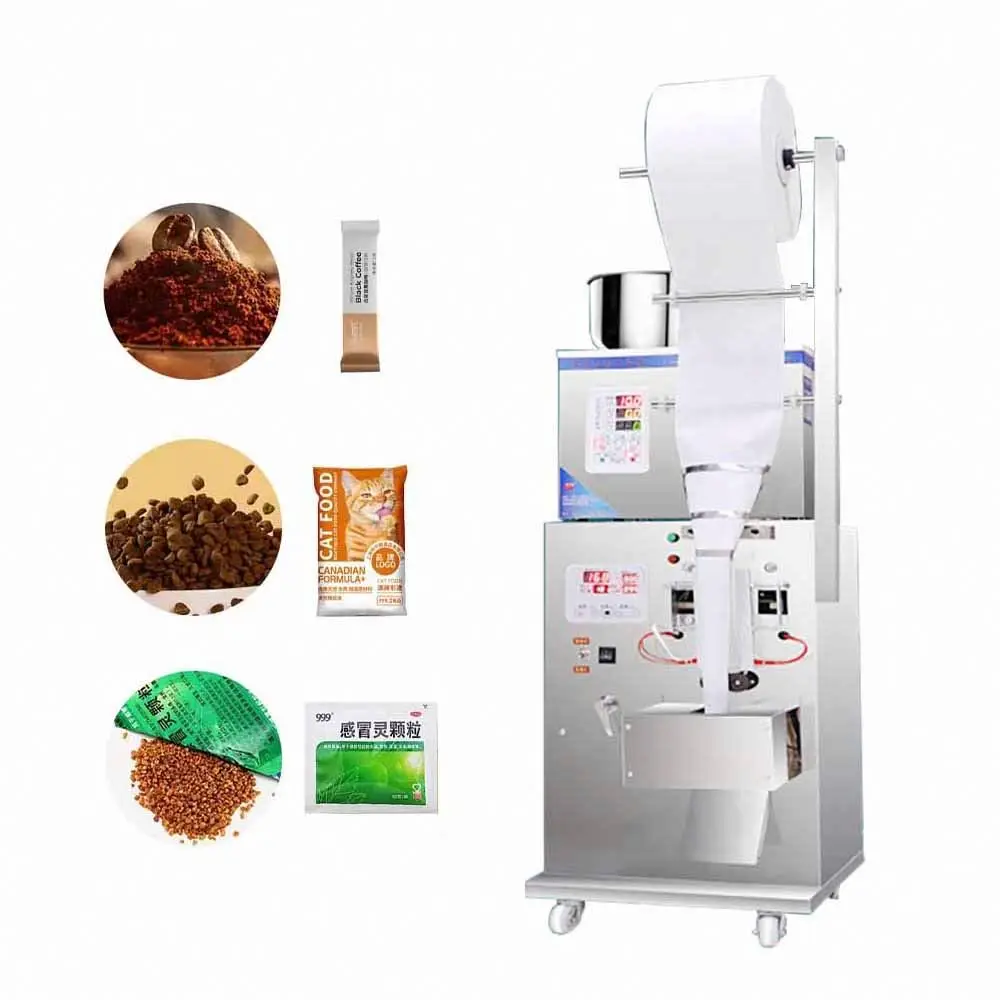 Automatic Food Granule Sugar Salt Spice Powder Pepper Flour Coffee Sachet Grain Bean Bag Small Vertical Stick Packing Machine