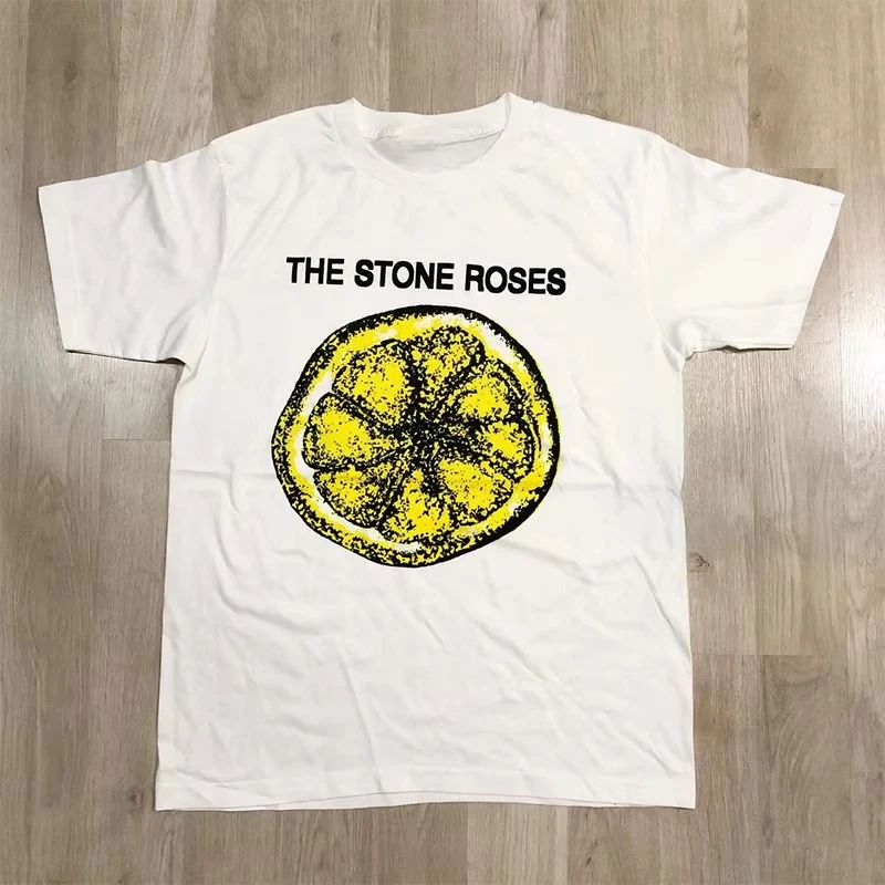 

2025 Summer The Stone Roses British Rock Hardcore Stone Rose Band Fashion Brand Short Sleeve T-Shirt Men's and Women's T-Shirts