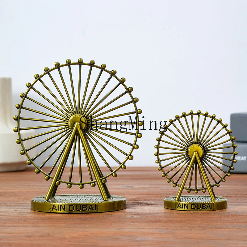 

DSA Creative Metal Ferris Wheel Rotatable Travel Crafts Ornament Metal Crafts Wholesale