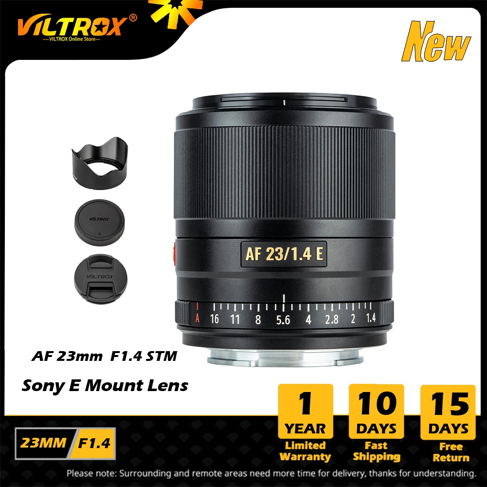 

NEW Viltrox 23mm f1.4 Auto Focus APS-C Prime Lens with Large Aperture for Sony E-mount Lens A6300 A6600 A7RIII A7RIV Camera Lens