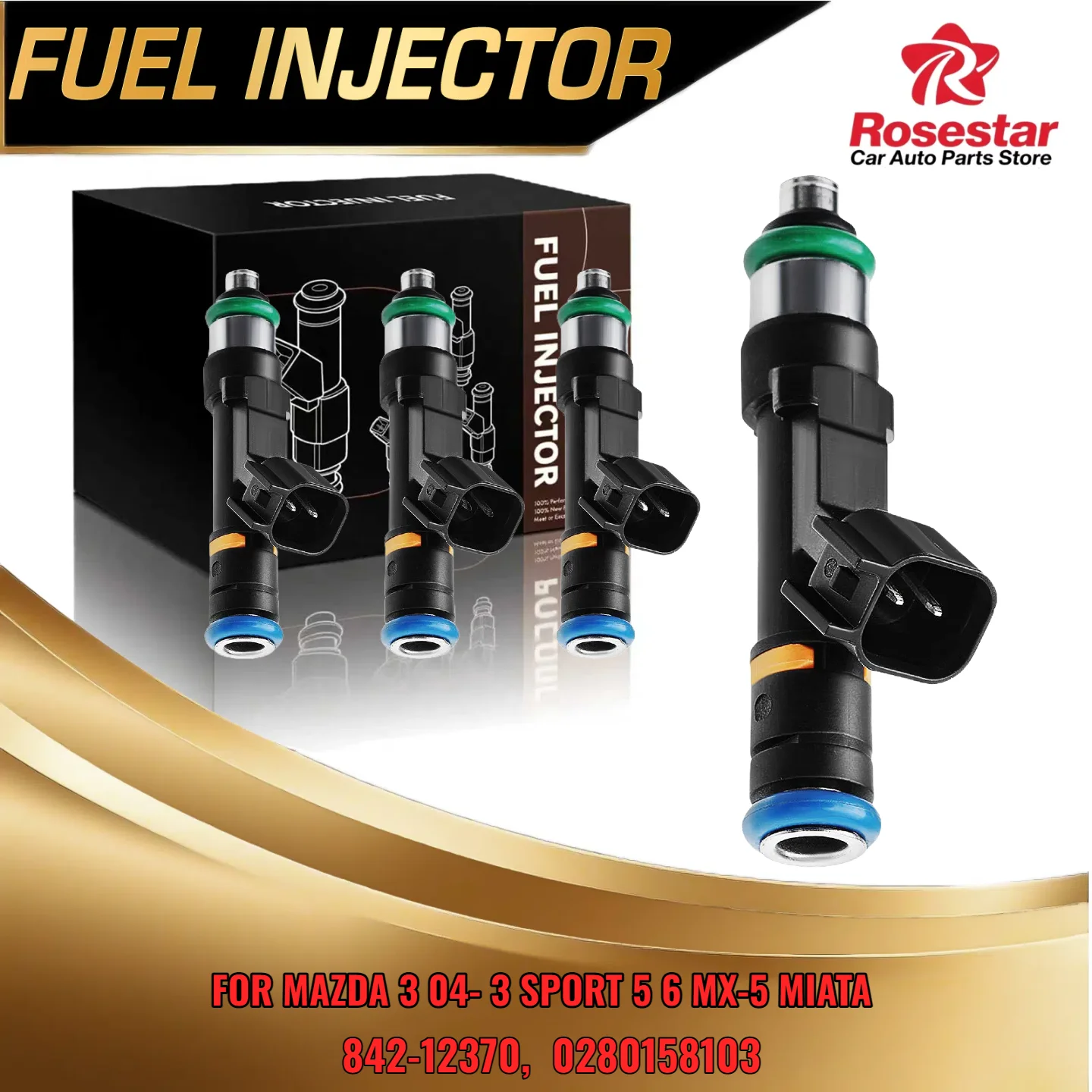 

4 шт. топливная форсунка для Mazda 3 Sport для Mazda 5 20L 23L DOHC 20042013 84212370 0280158103