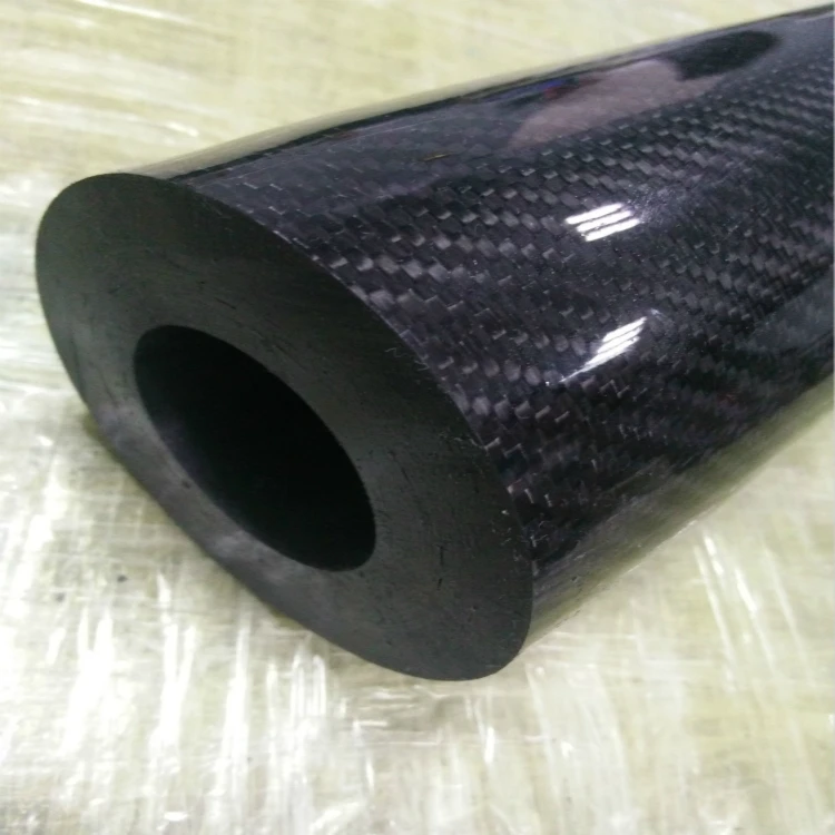 2pcs 79*75*500mm-3K Carbon Fiber Tube Rolled Tube Glass Fiber+3K Surface/Semi-Carbon Material Professional Customization