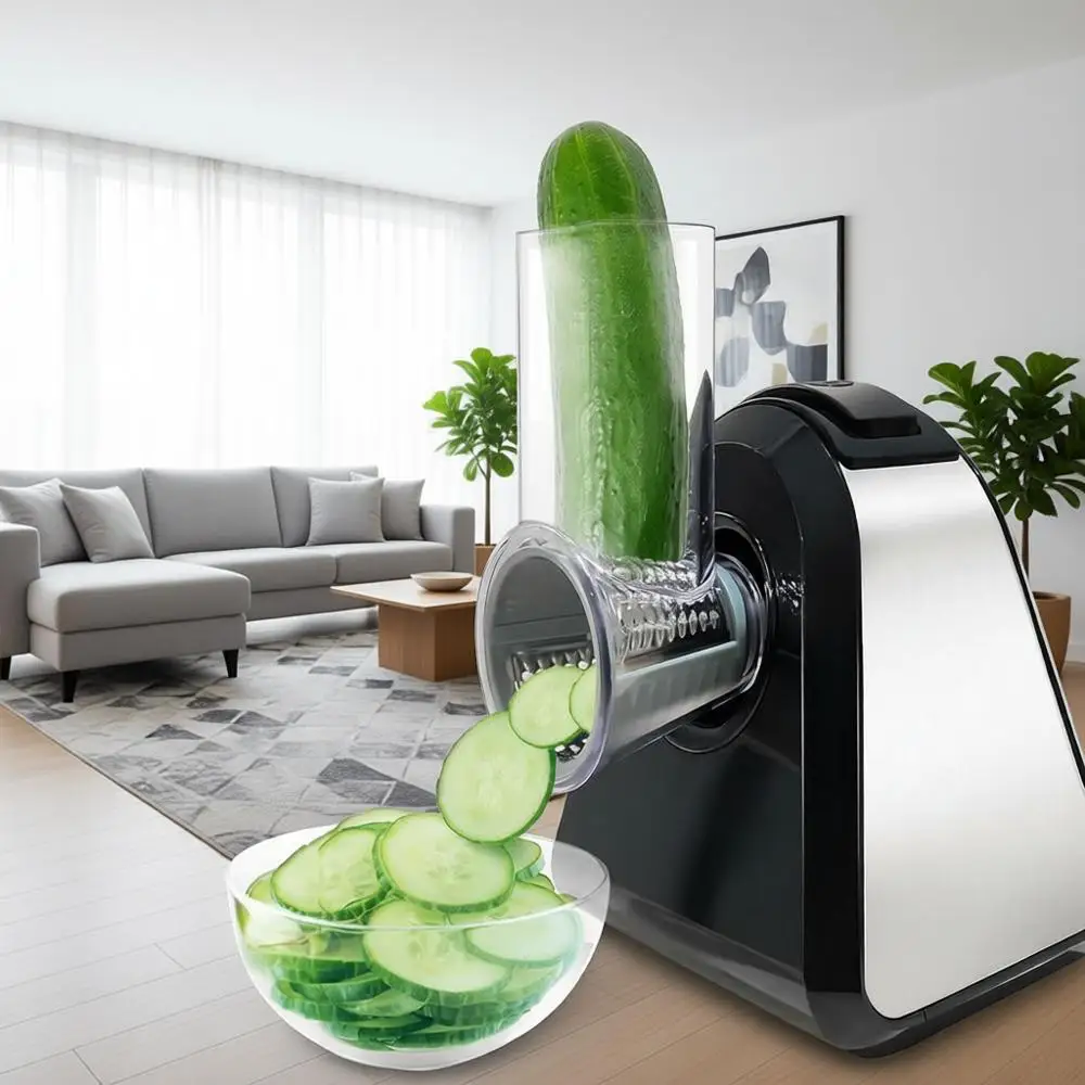 

Electric Cheese Grater, Automatic Shredder, Salad Shooter, Easy Clean Chopper for Cheese, Vegetables, Cucumber, Potato, Carrots,