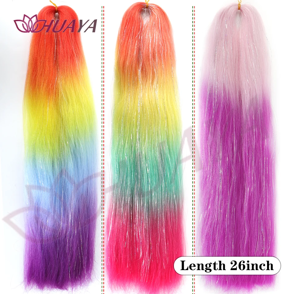 Cabello trenzado sintético ombré, 30 pulgadas, 1 paquete, extensiones trenzadas coloridas Jumbo preestiradas para mujeres