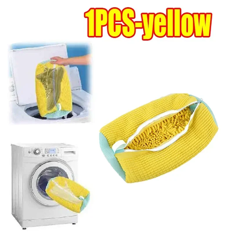 Shoes Washing Bag For Washing Machine Plush Fluffy Fibers Easily Remove Dirt Laundry Bags Anti-Deformation Home Organizer
