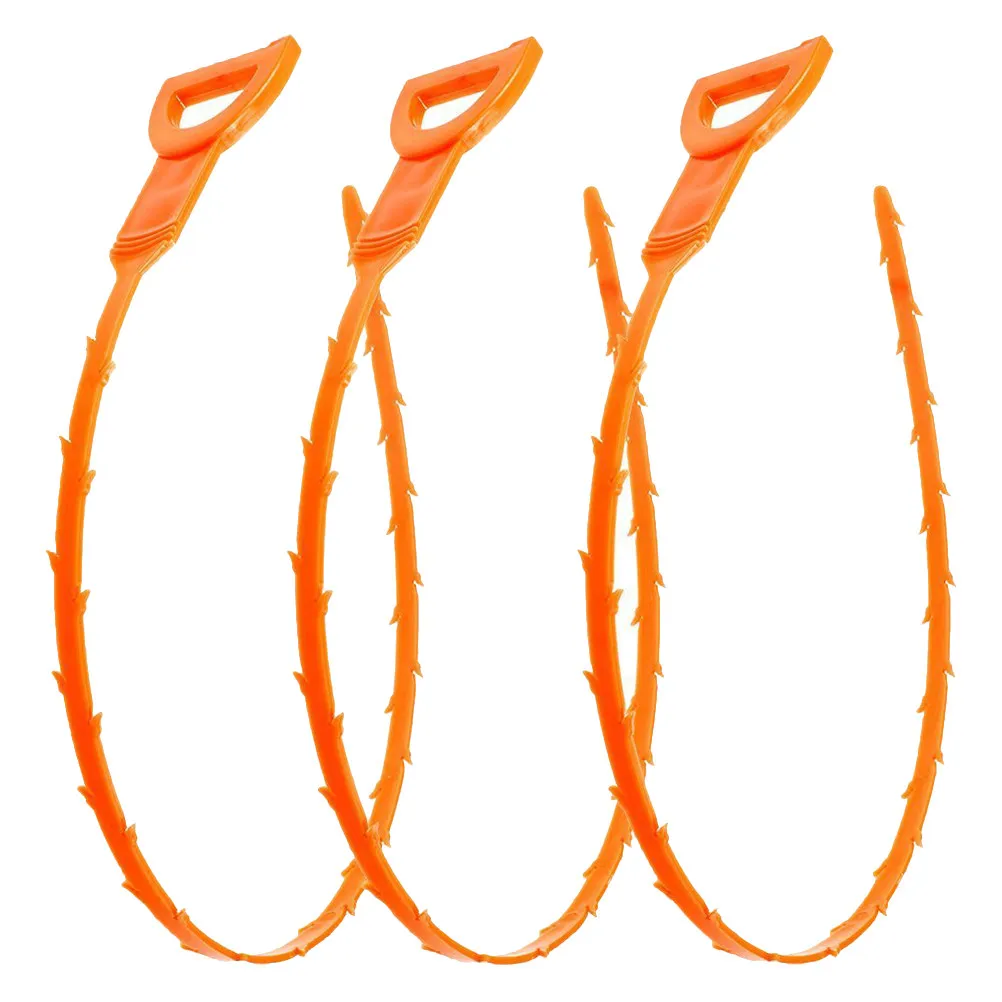 Juego de 3 Herramientas para Desatascar Drenajes, Cepillo Flexible de Goma para Limpiar Cabellos y Obstrucciones en Fregaderos, Bañeras y Duchas