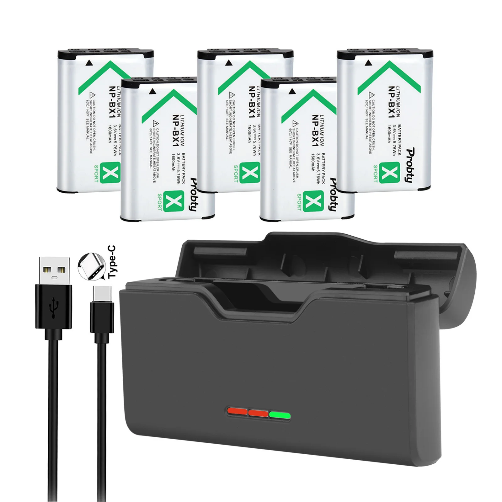 

1600mAh NPBX1 NP-BX1 Battery with Charger Box for Sony ZV-1 HX300 HX400 HX50 HX60 GWP88 AS15 WX350 DSC RX1 RX100 AS100V