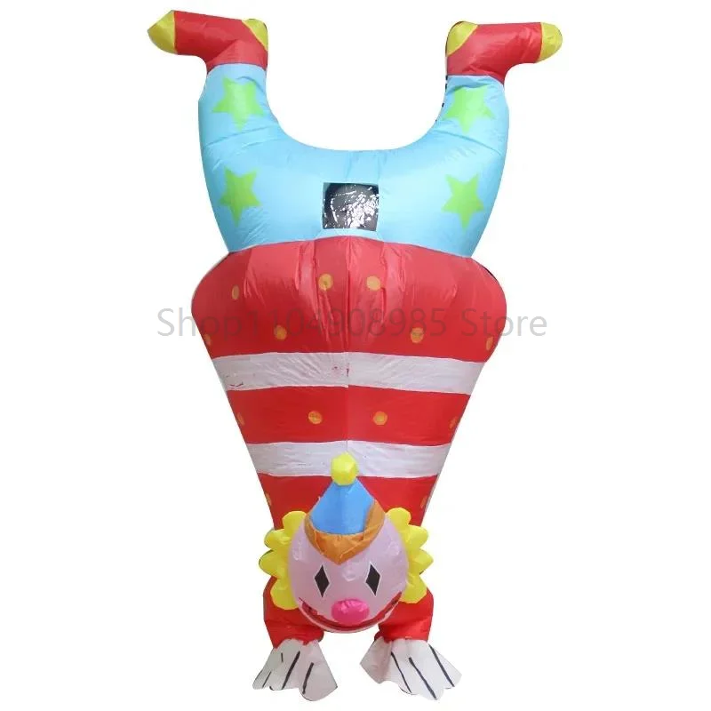 

Red Mascot Clown Inflatable Costume Cosplay Clothing for Adult Men Women Halloween Christmas Birthday Party