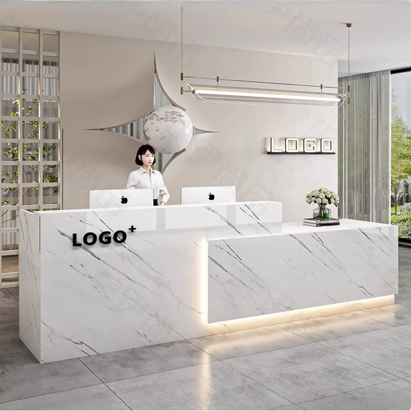

Office Hair Salon Reception Desks Luxury Beauty Salon Modern Simple Modern Decorations Recepcion Desk Commercial Furniture