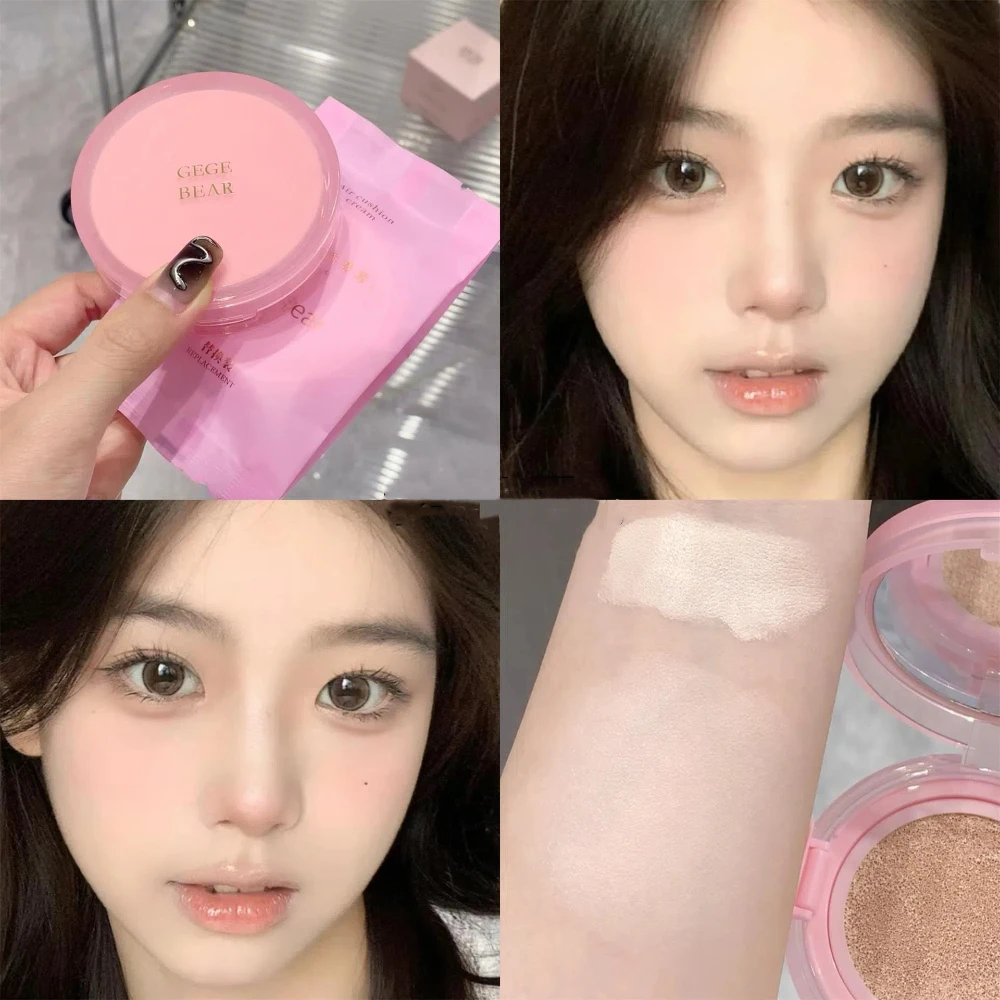 Air Cushion CC Cream Natural Moisturizing Foundation Concealer Whitening Oil-control Korean Makeup BB Cream with Cosmetics Puff