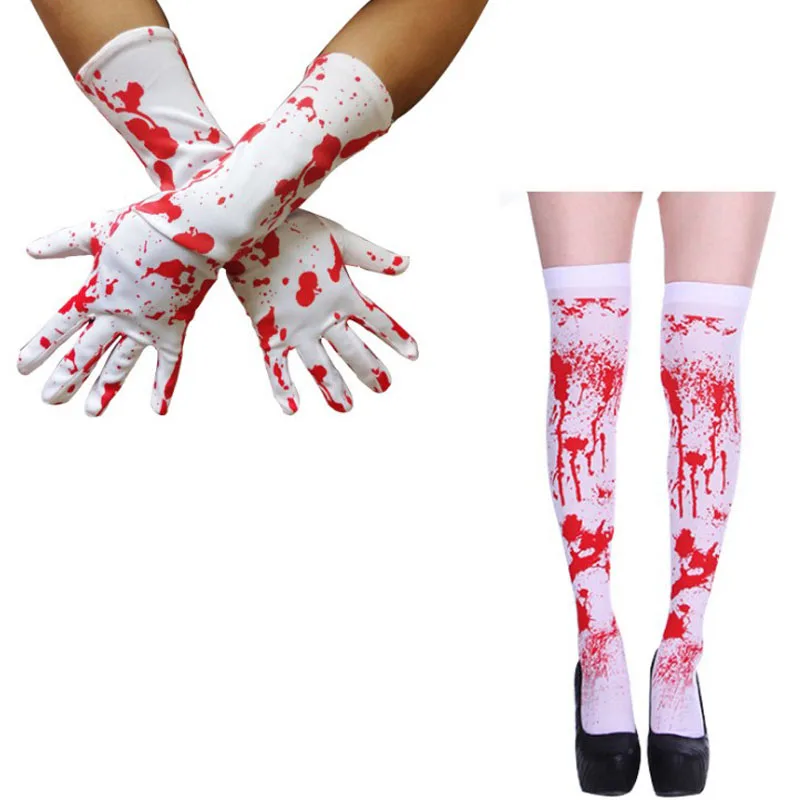 New Men And Women Suitable Stockings Halloween Easter  Party Skeleton Blood Skull Socks