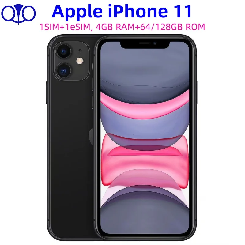 

96% New Unlocked Original Apple iPhone 11 Liquid Retina Display 64/128GB ROM Dual Camera Face ID Mobile Phone