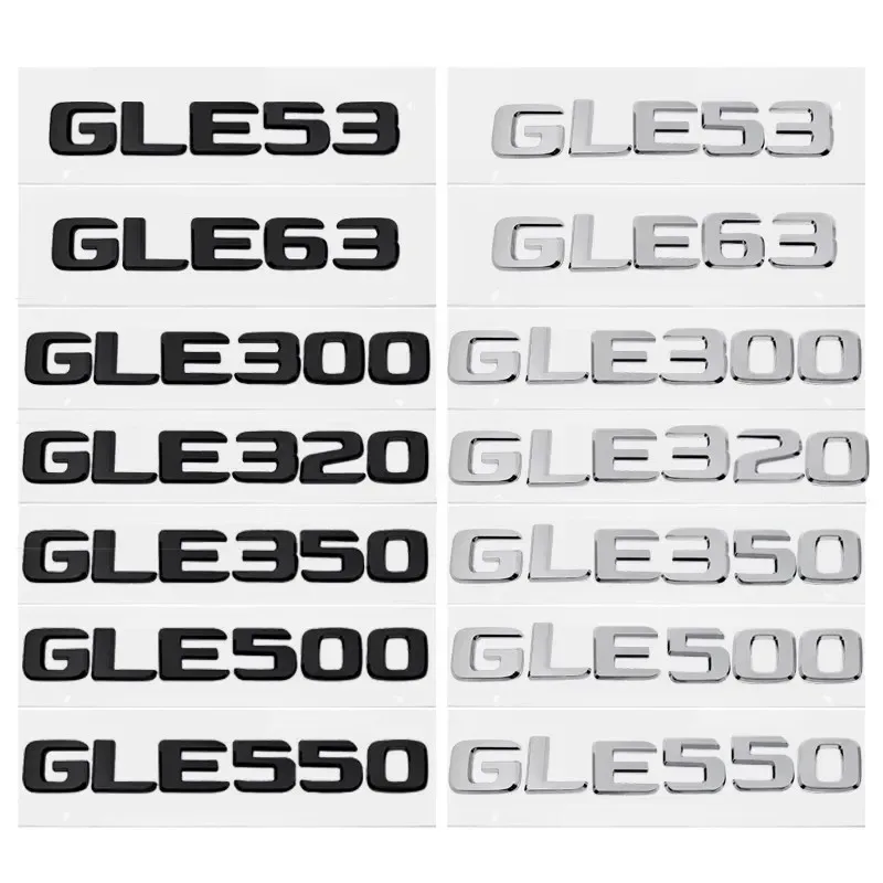 ABS Car Rear Trunk Logo Emblem For W166 W167 GLE43 GLE53 GLE63 GLE200 GLE350 GLE400 GLE420 GLE450 Accessories