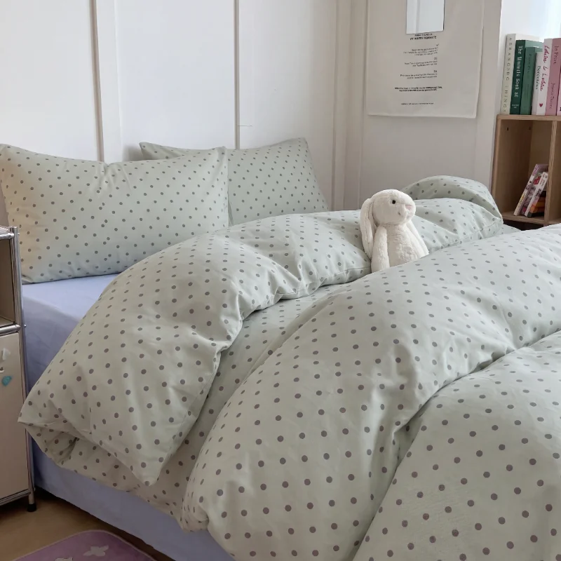 1pc Polka Dot Printed Quilt Cover Skin-friendly Comforter Cover housse de couette Single/Full/Queen Size bettwäsche Soft 이불커버