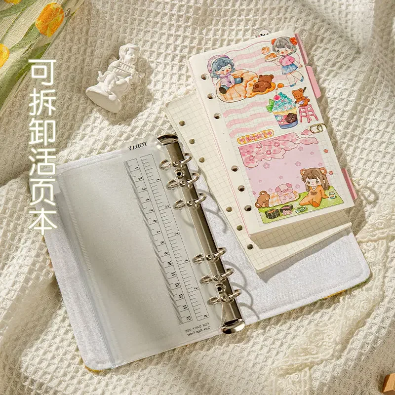 A5 A6 Binder Tulip Cover Notebooks Loose-leaf Journal Budget Planner Diary Stationery Office Accessories Travelers Notebook