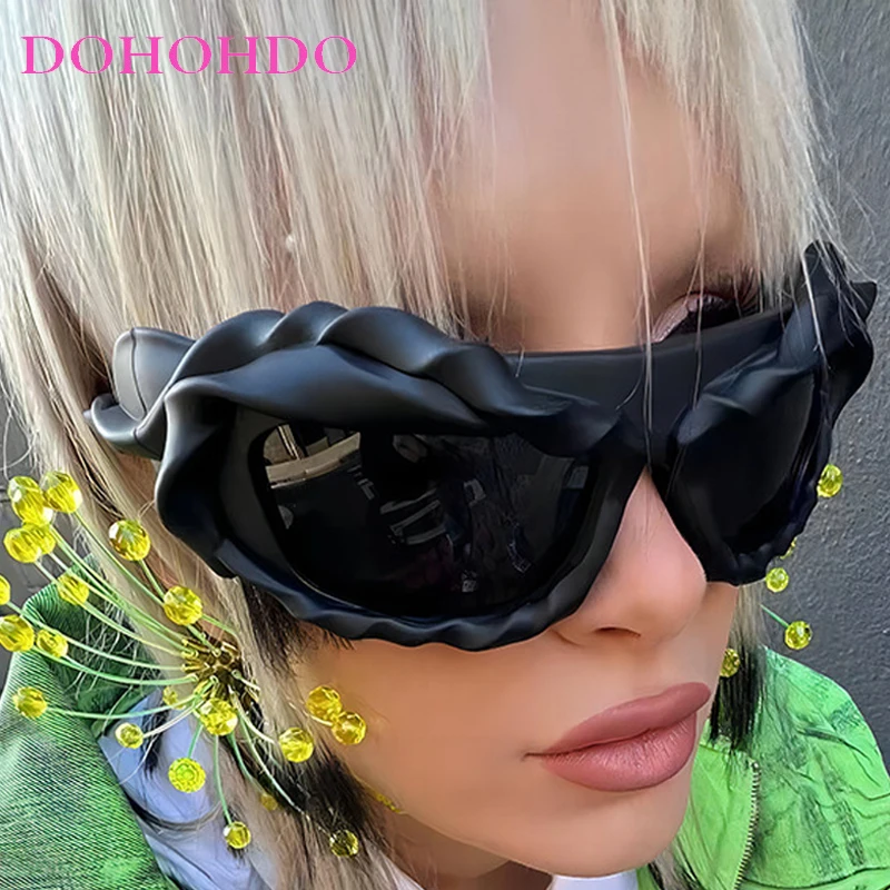 

Y2K Steampunk Futuristic Irregular Sunglasses Men Women Fashion Brand Designer Outdoors Driving Sunglasses UV400 Oculos De Sol