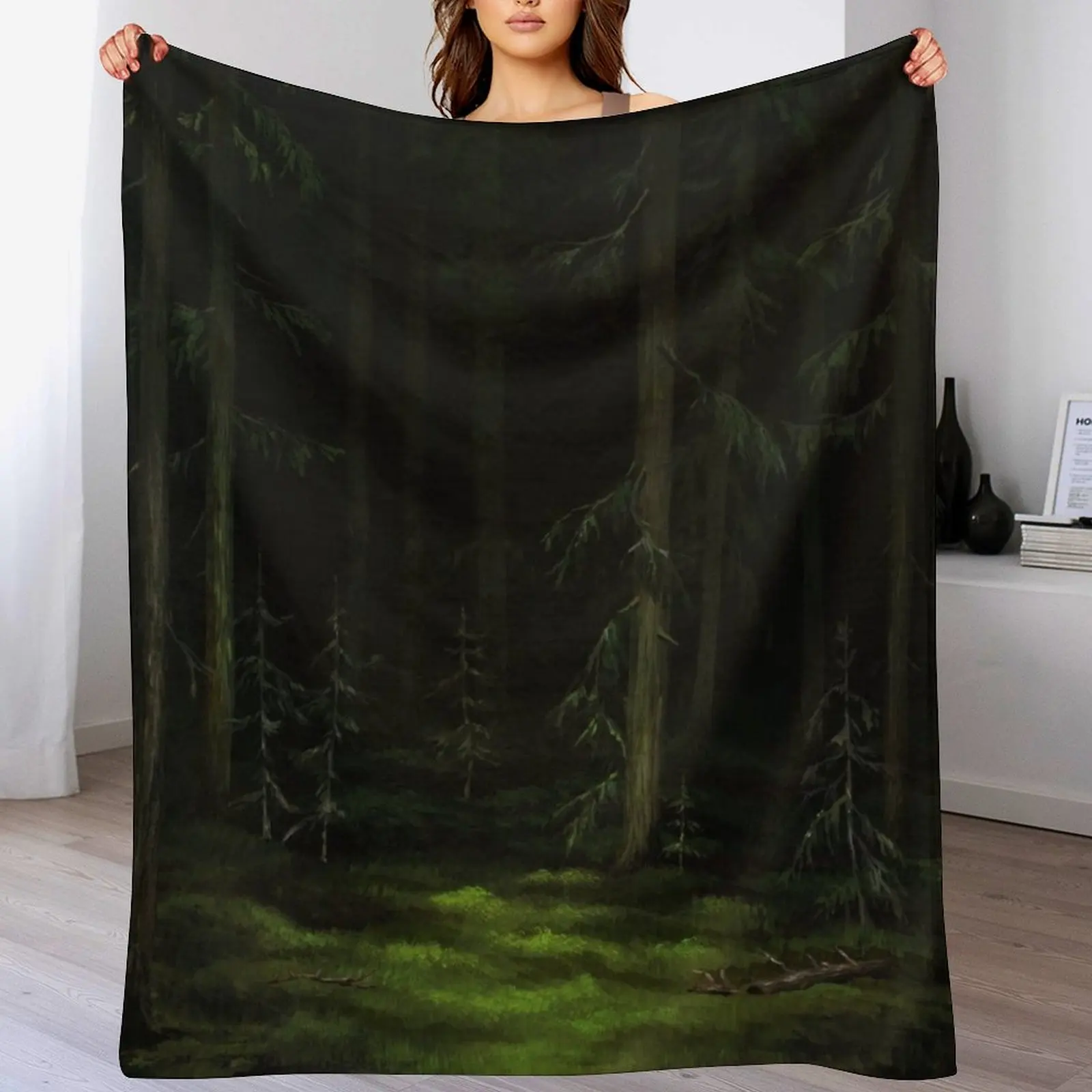 

The Dark Forest Throw Blanket Camping Sofa Hairy Weighted Blankets