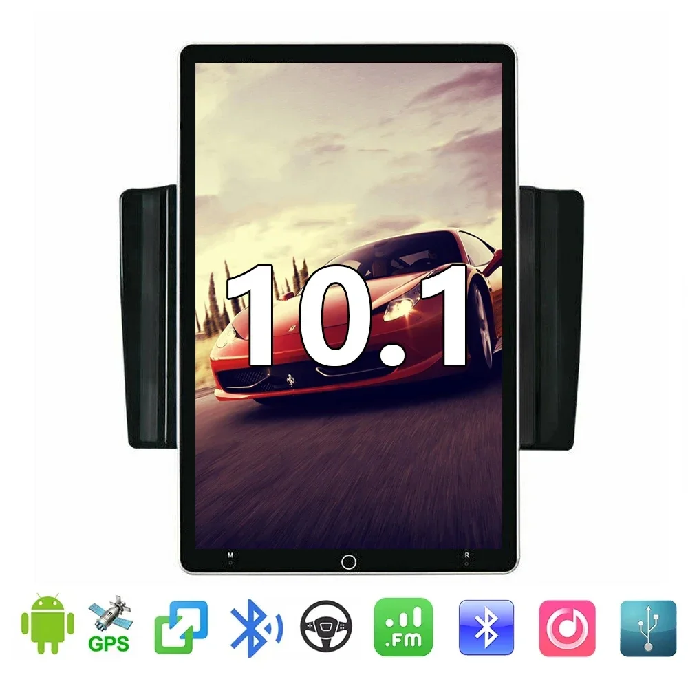 

2 Din Car Radio GPS Navi 10.1" Tesla style 2.5D Vertical Rotate Screen 2Din Autoradio Android 13 Car Multimedia Video Player