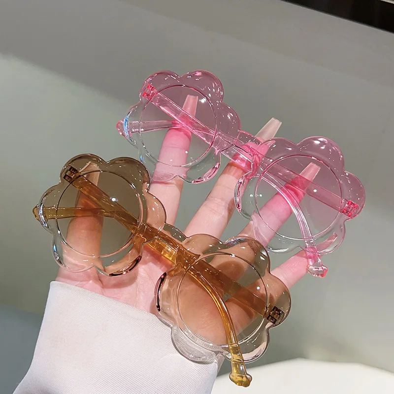 Kids Flower Shaped Sunglasses Colorful Dopamine Gradient Sunglasses Children Uv Glasses Playful Uv400 Kids Sunglasses For Kids