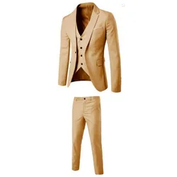 Amazon foreign trade European and American export hot-selling suit vest pants three-piece suit adult men's casual dress